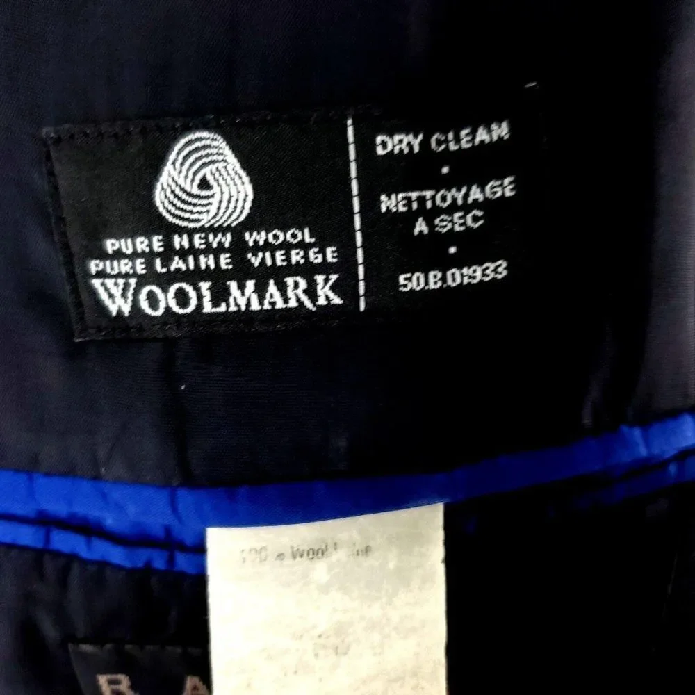 Ralph Lauren Wool‎ 3 Button Blazer 46L Blue Solid
